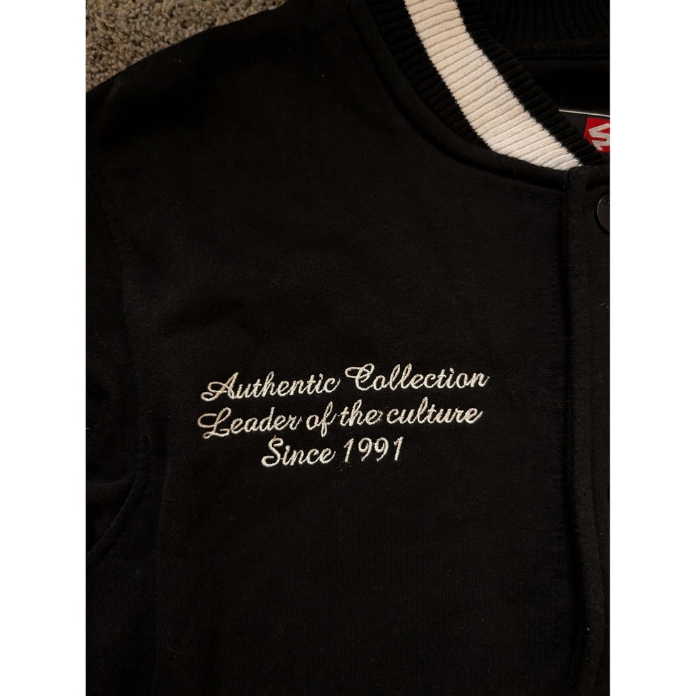 Southpole Mens‎ Black Varsity Jacket MCMXCI S Logo Athletic Style XL y2k - Picture 6 of 6